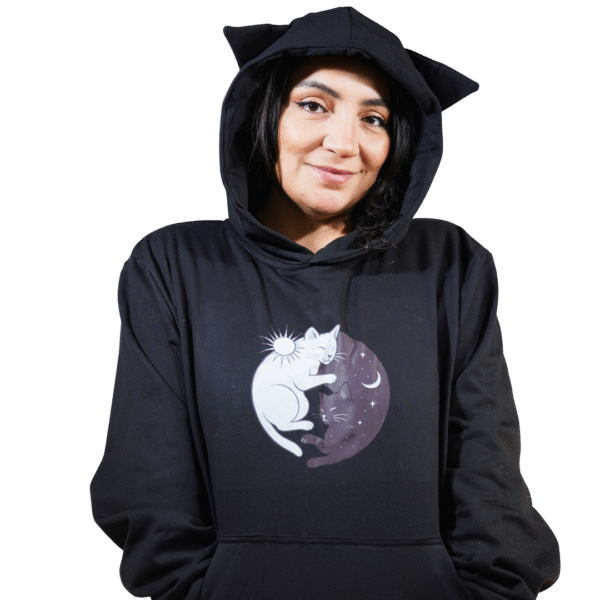 Polerones CatPeople S Fondo (8) Poleron Black Cat Moon